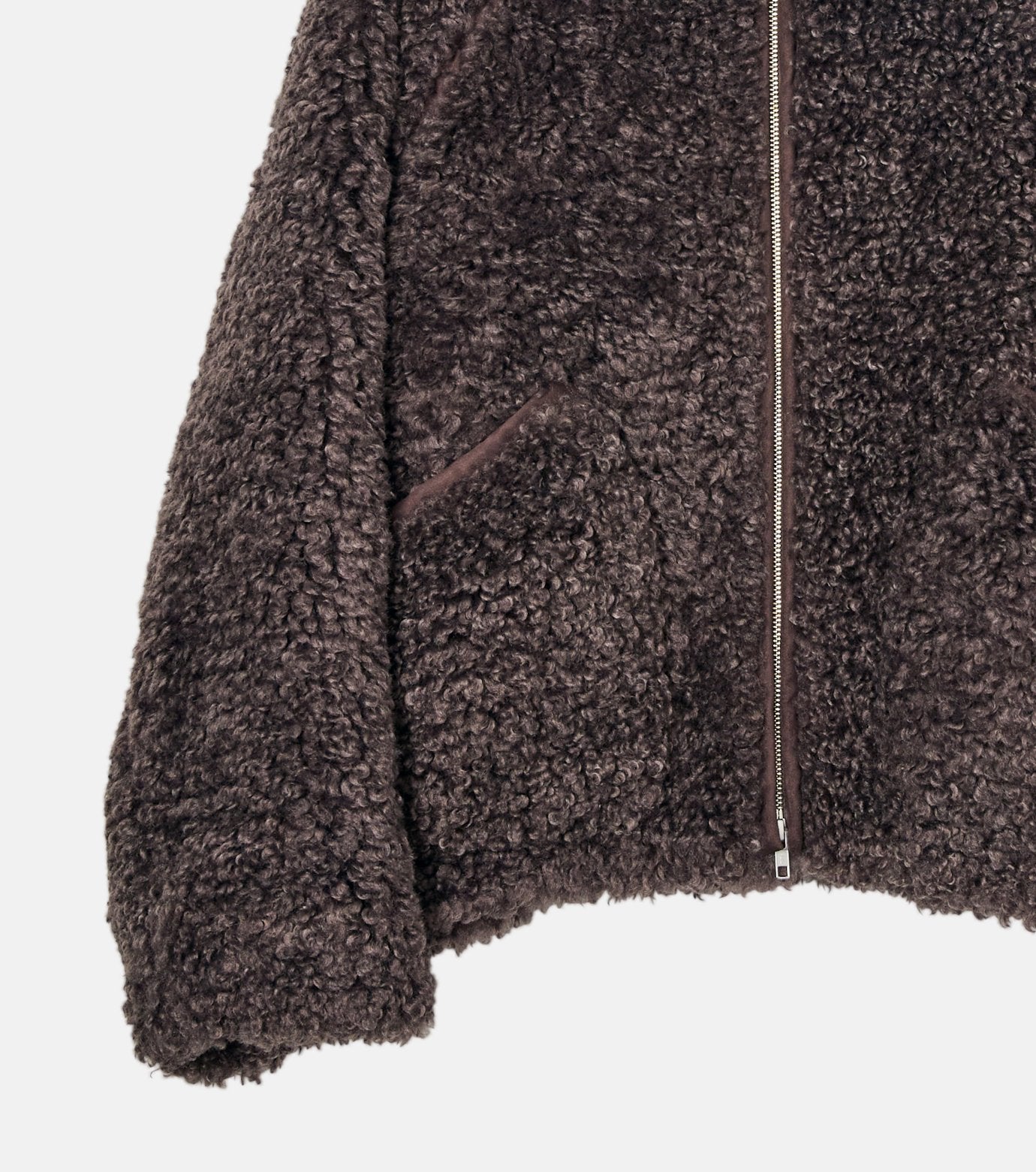 Faux Shearling Zip-Up Blouson