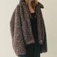 Faux Shearling Zip-Up Blouson