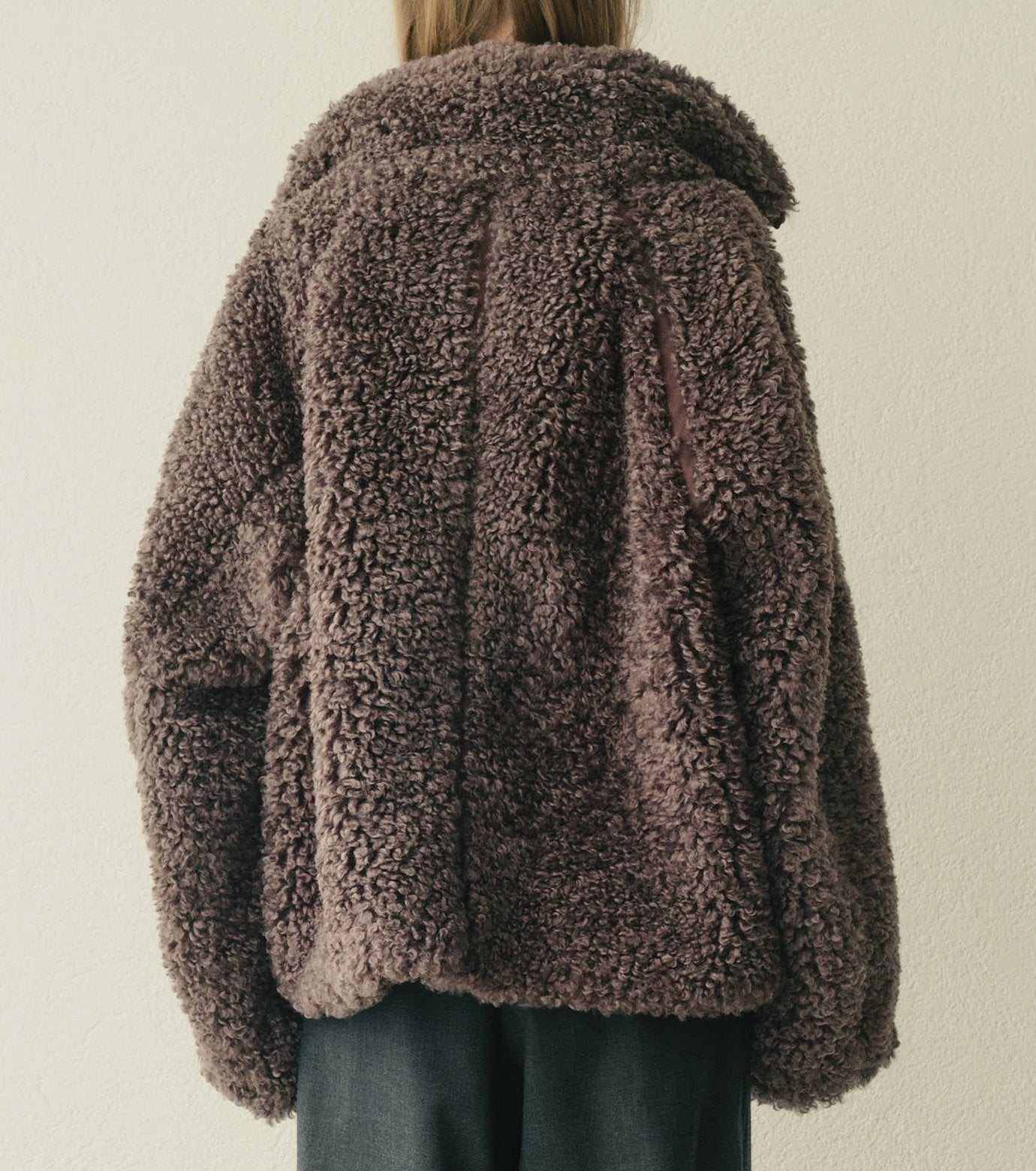 Faux Shearling Zip-Up Blouson