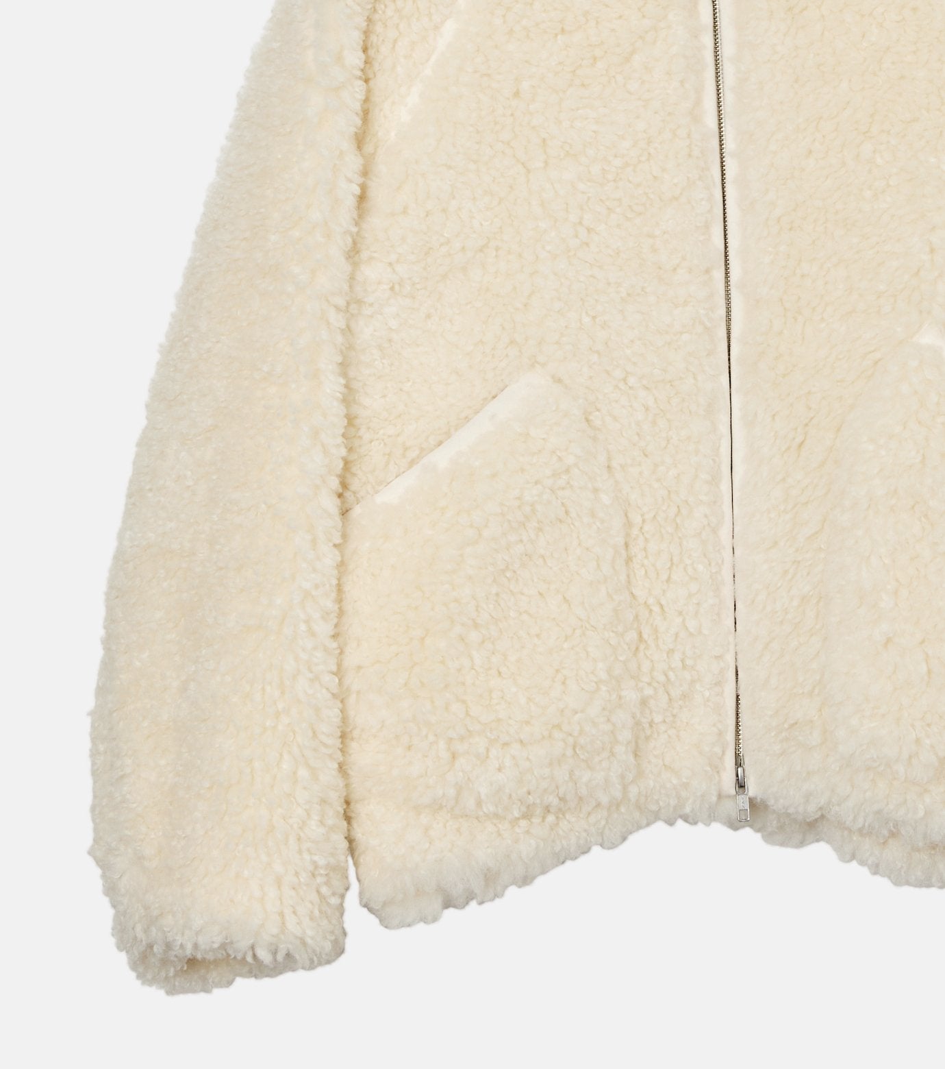 Faux Shearling Zip-Up Blouson