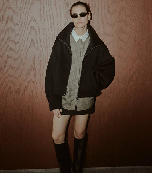 Zip-Up Double-Face Blouson