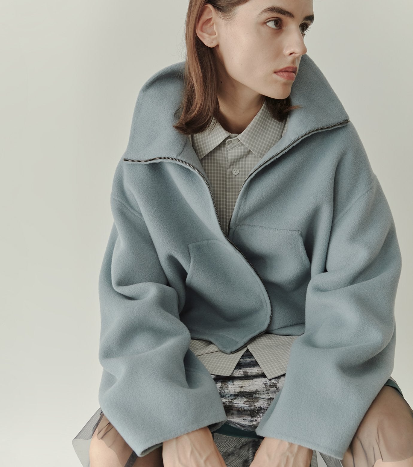 Zip-Up Double-Face Blouson