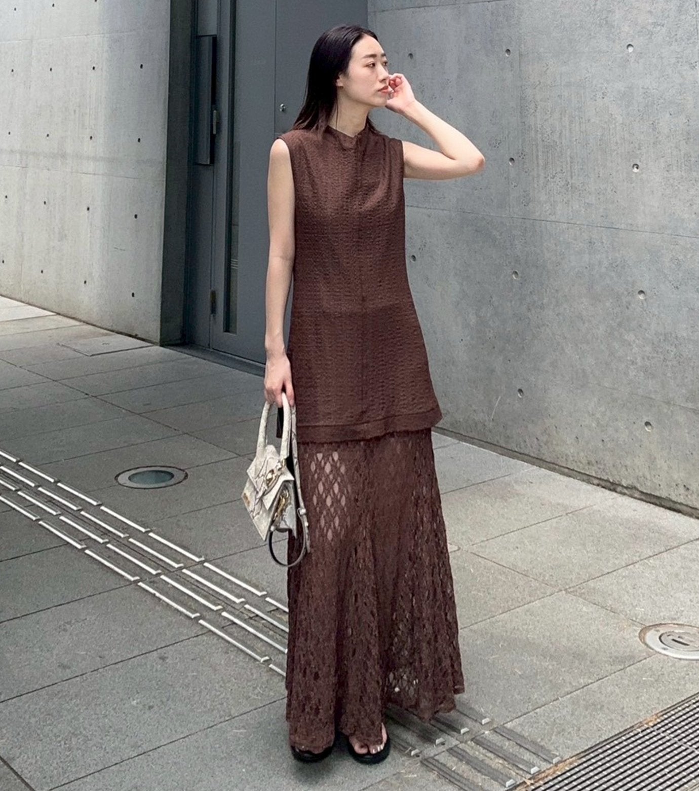 Stretch Lace Maxi Dress