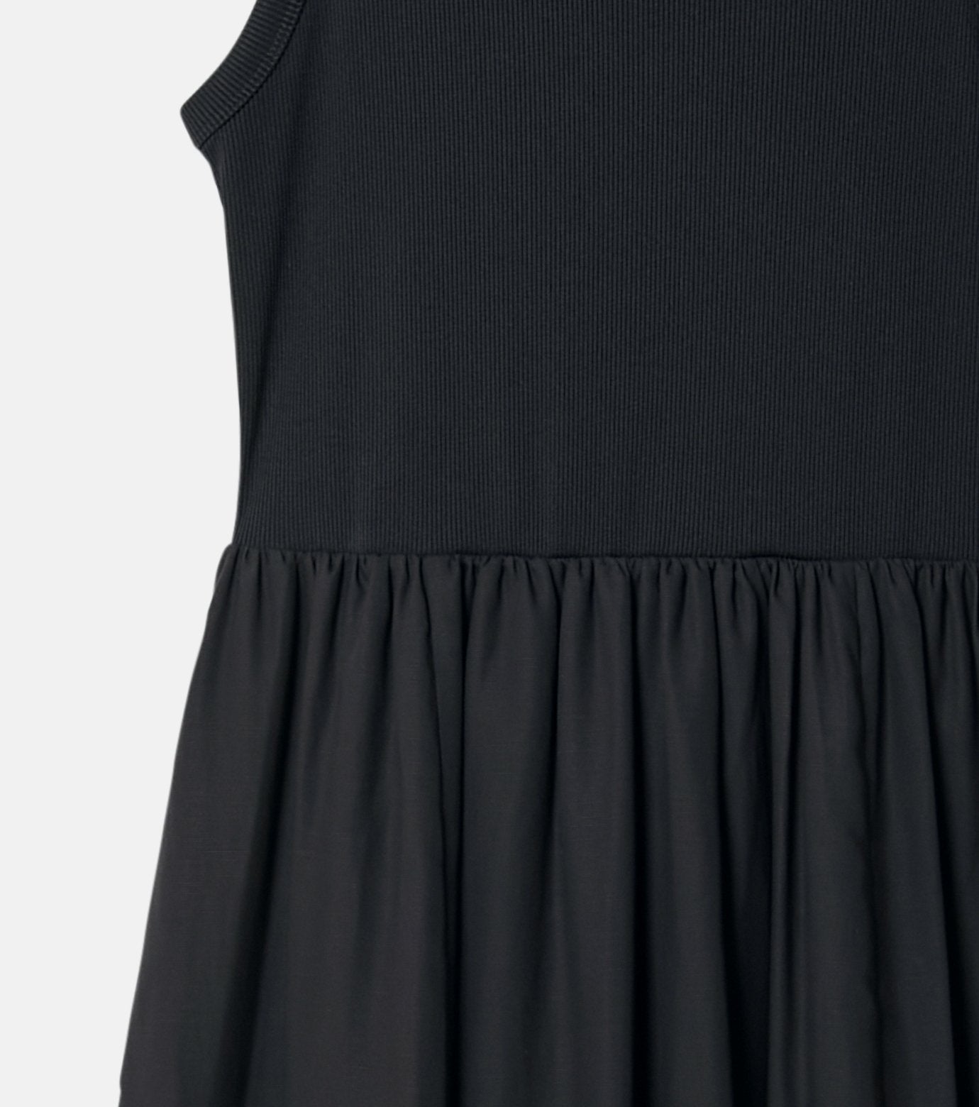 Bi-Material Fit and Flare Dress