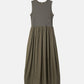 Bi-Material Fit and Flare Dress