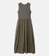 Bi-Material Fit and Flare Dress