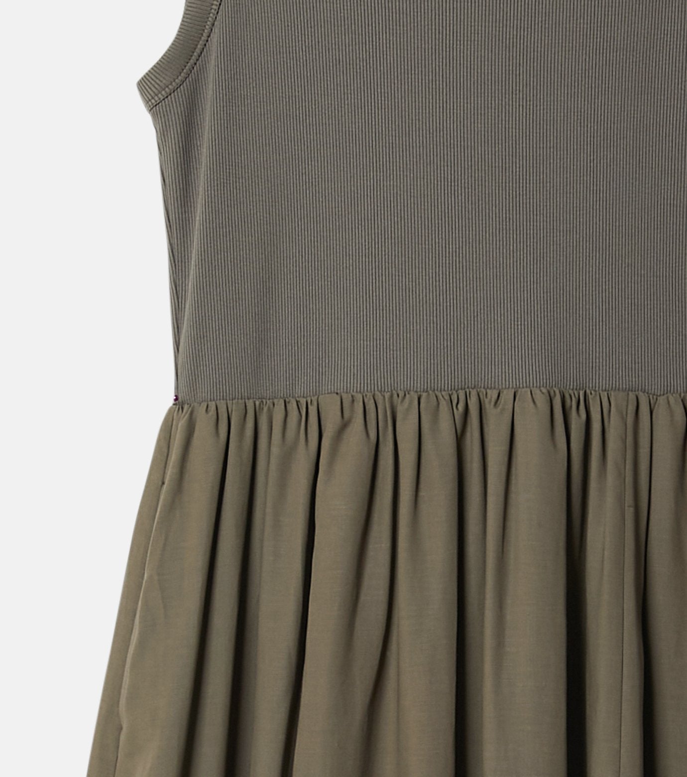 Bi-Material Fit and Flare Dress