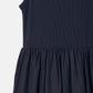 Bi-Material Fit and Flare Dress