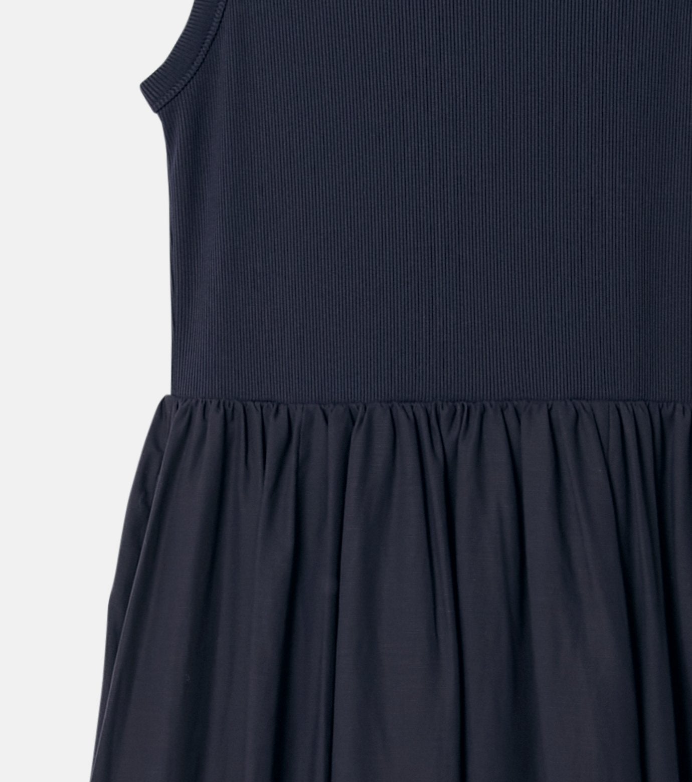 Bi-Material Fit and Flare Dress