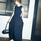 Bi-Material Fit and Flare Dress