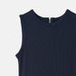 Bi-Material Fit and Flare Dress