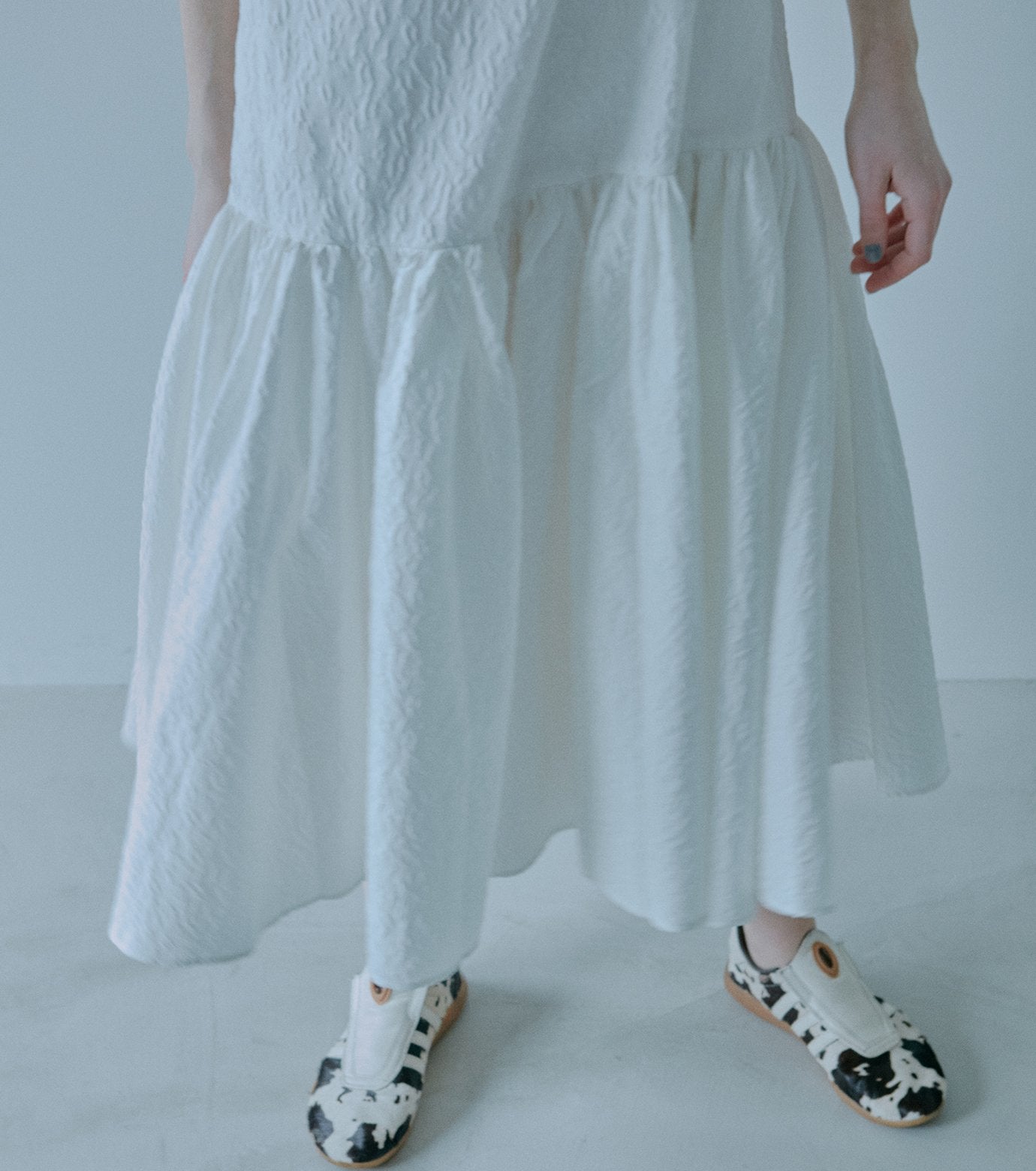 Abstract Flower Jacquard Dress