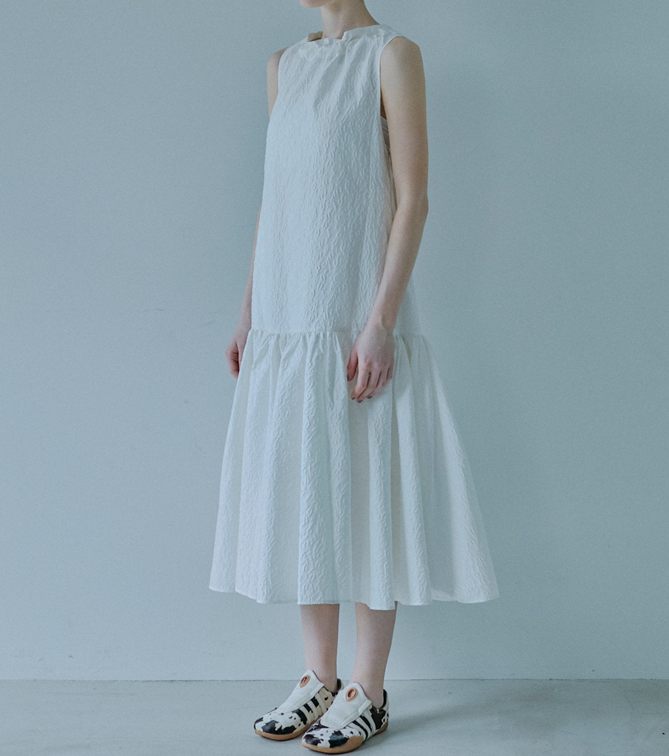 Abstract Flower Jacquard Dress