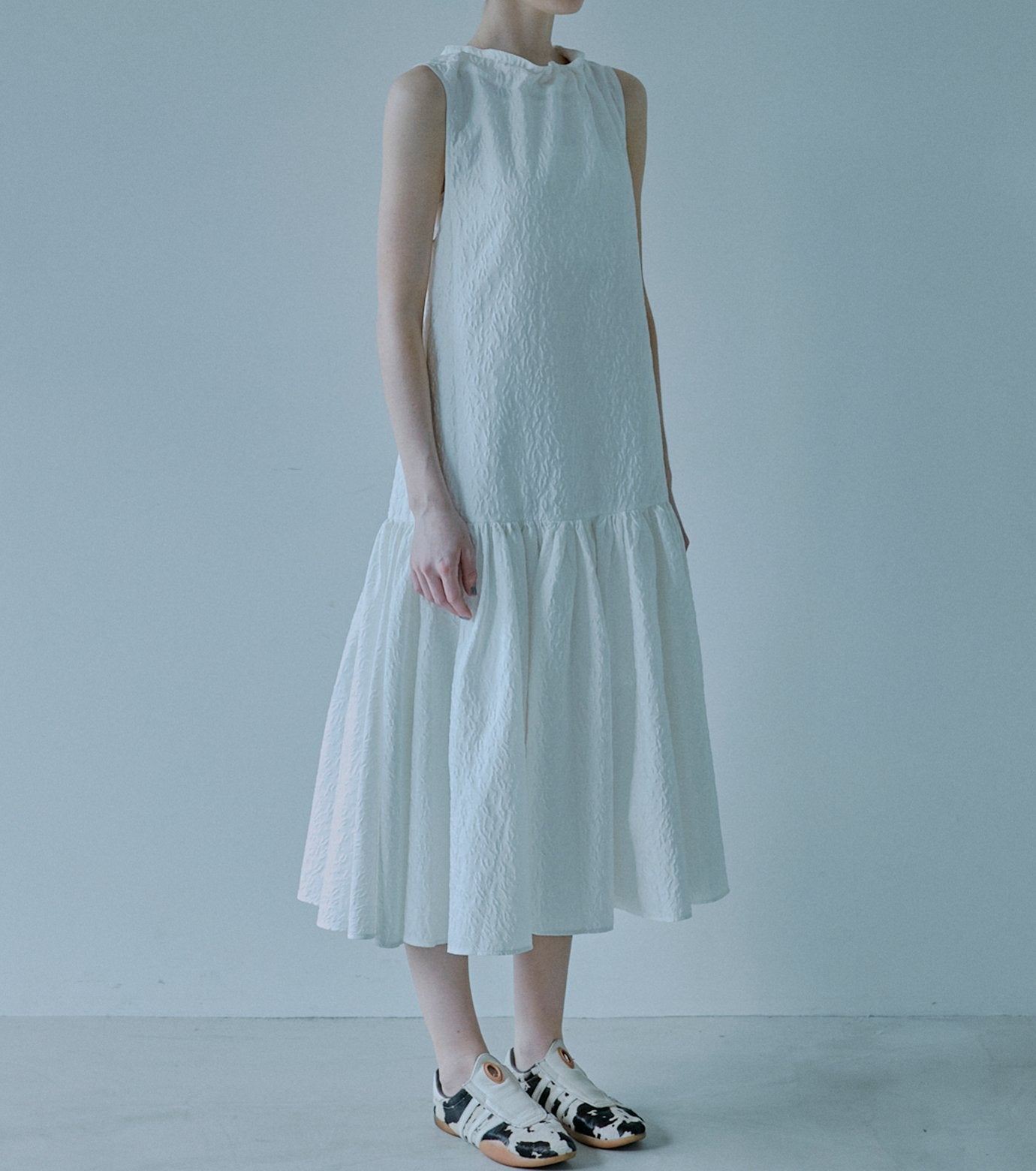 Abstract Flower Jacquard Dress