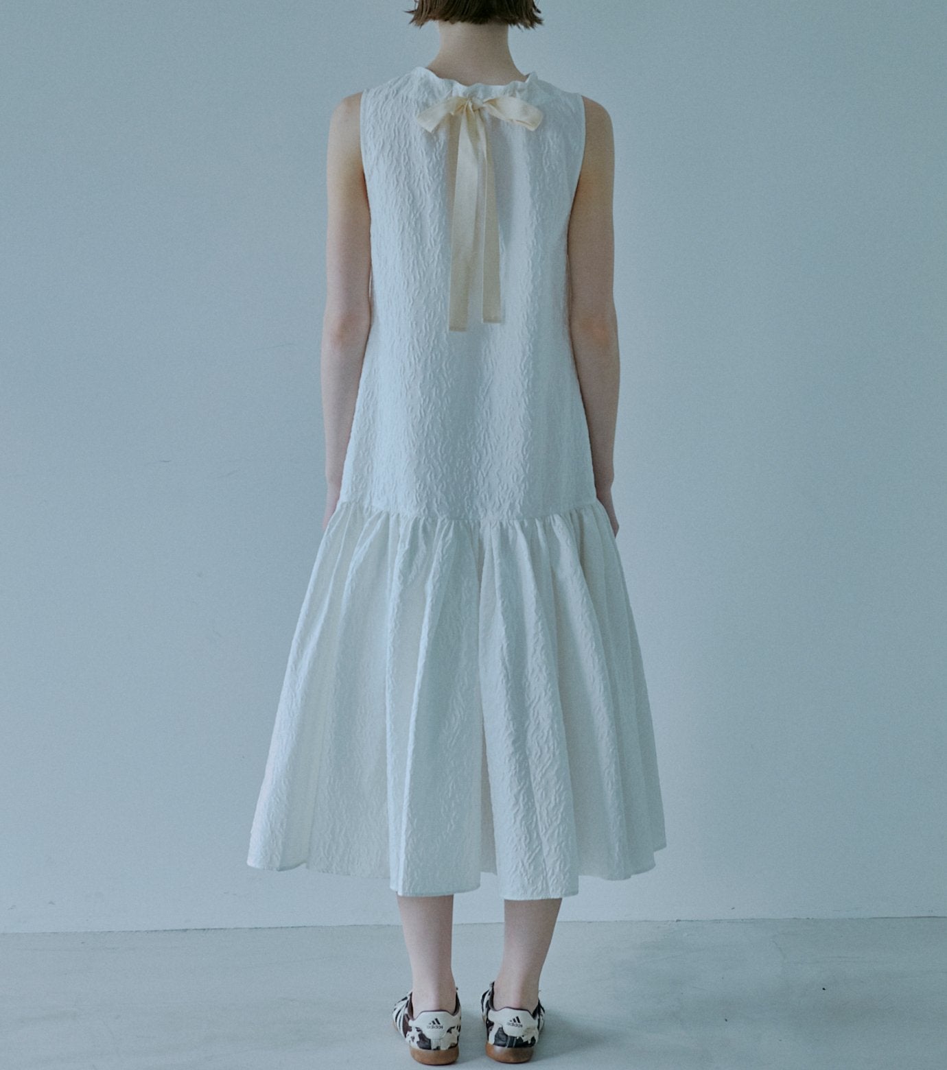 Abstract Flower Jacquard Dress