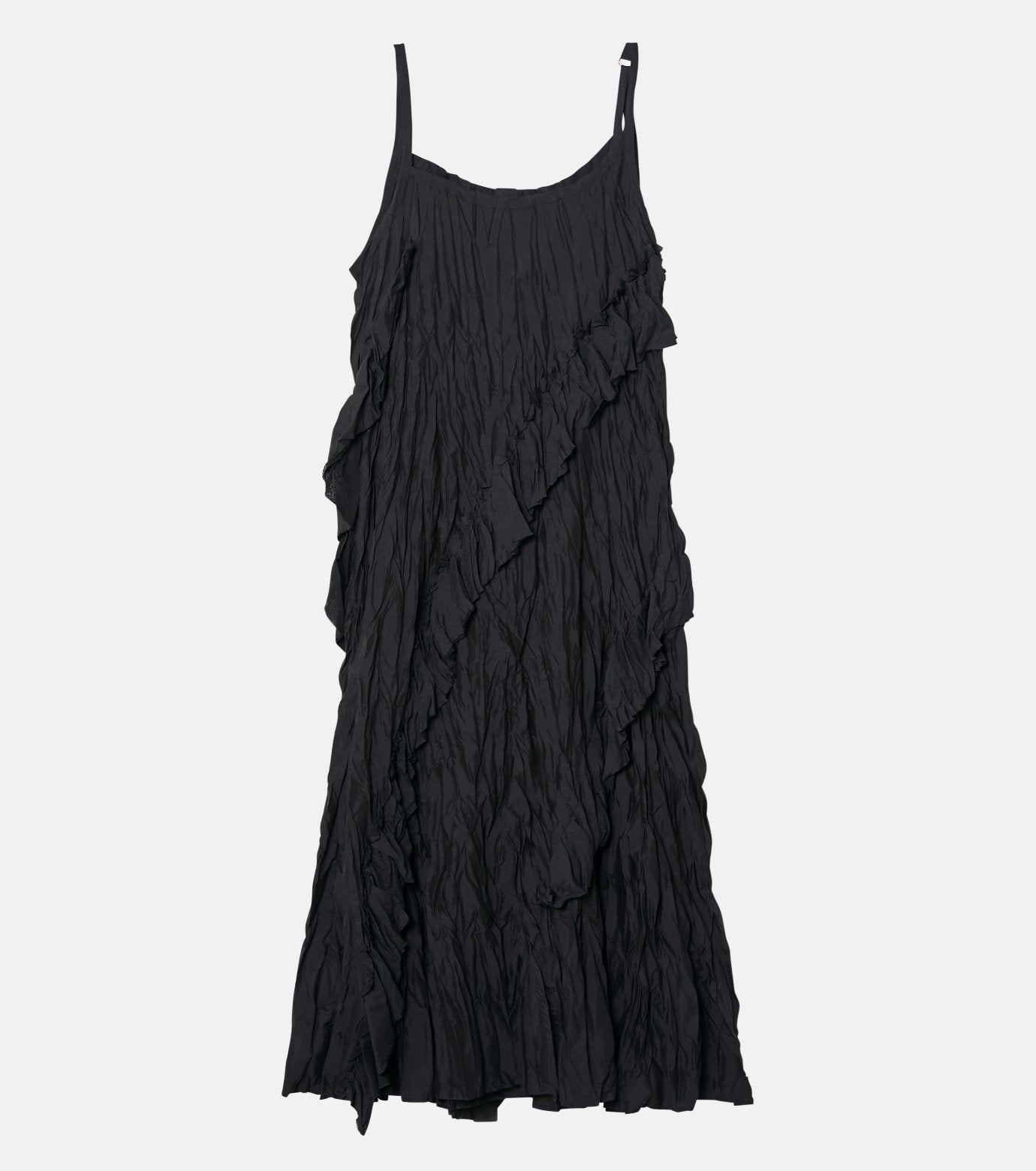 Crinckled Ruffle Cami Dress