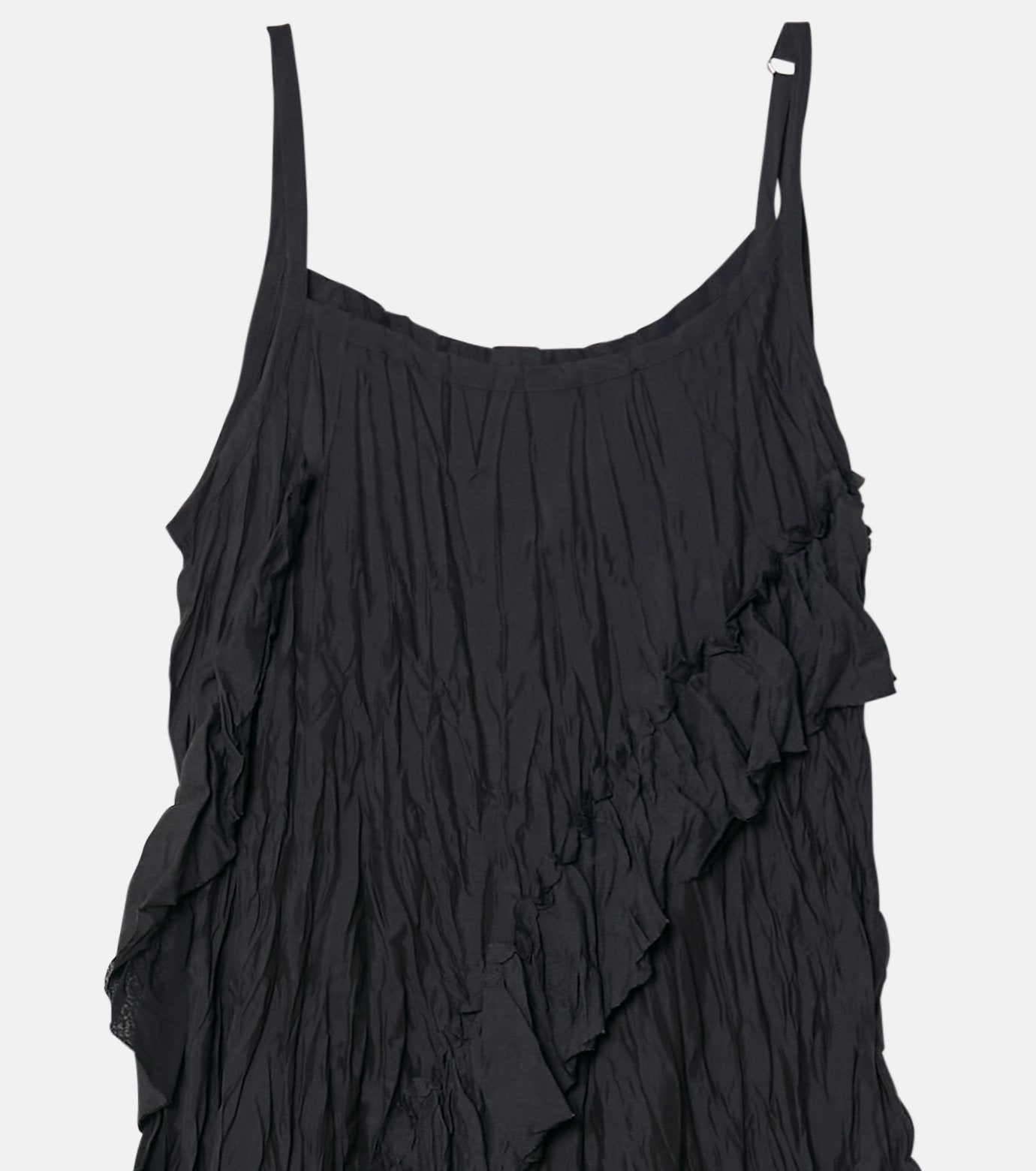 Crinckled Ruffle Cami Dress
