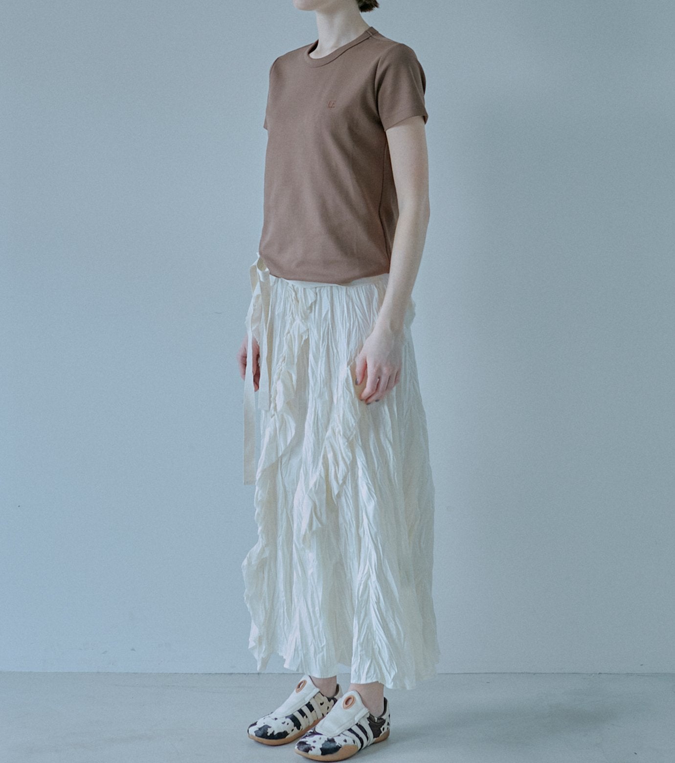 Crinckled Ruffle Cami Dress