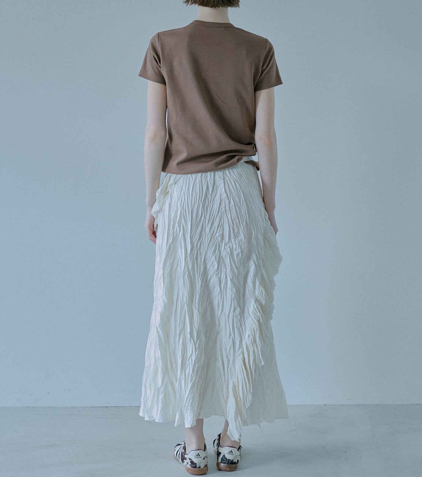 Crinckled Ruffle Cami Dress