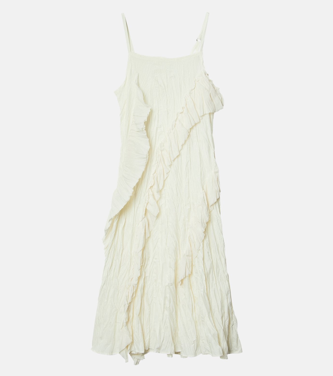Crinckled Ruffle Cami Dress