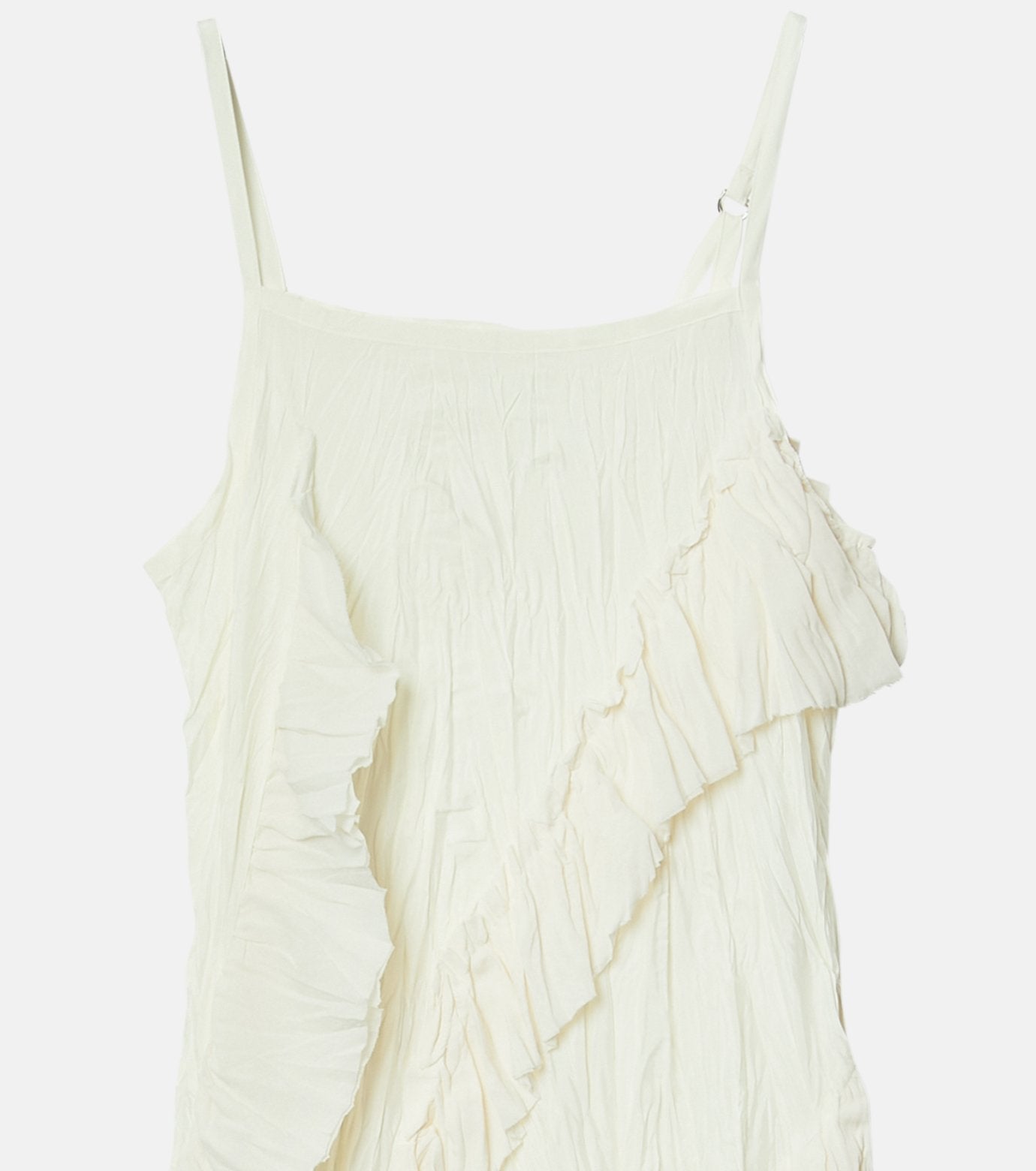 Crinckled Ruffle Cami Dress