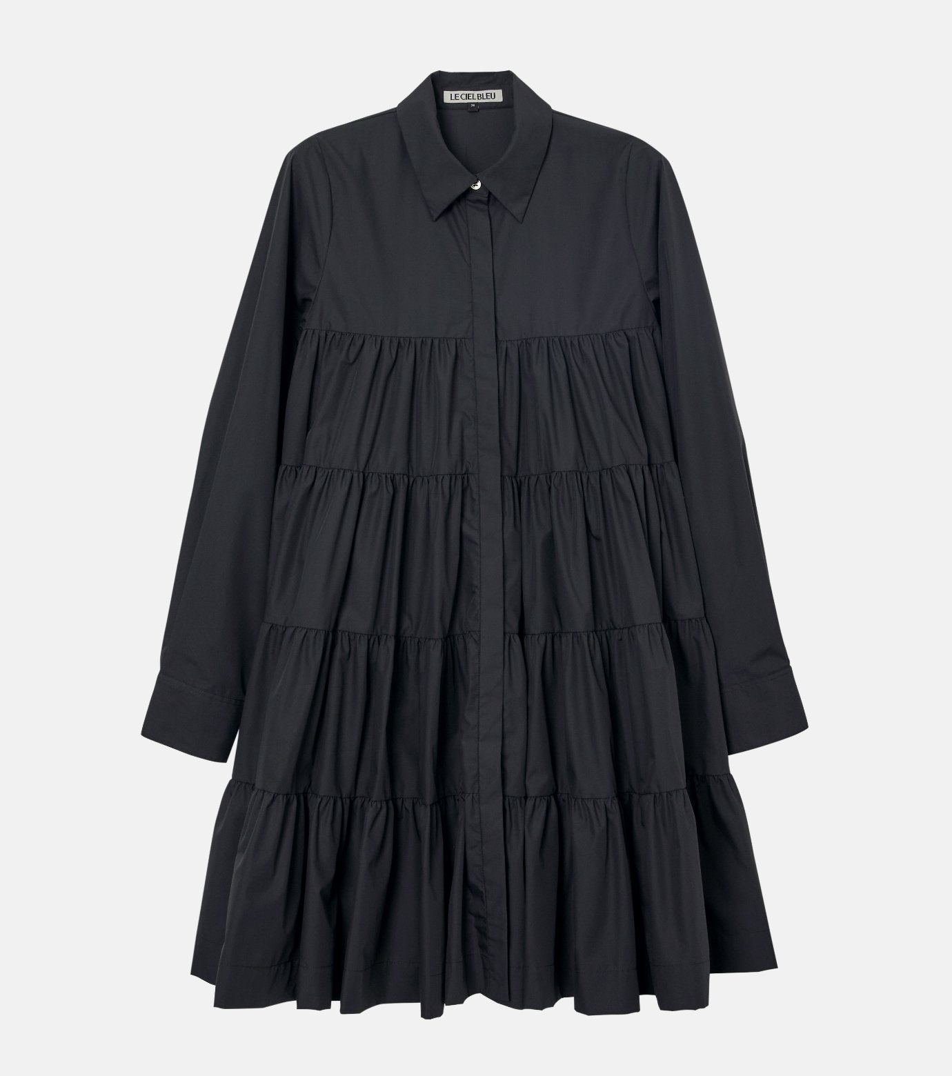 Dramatic Gathered Shirt Dress