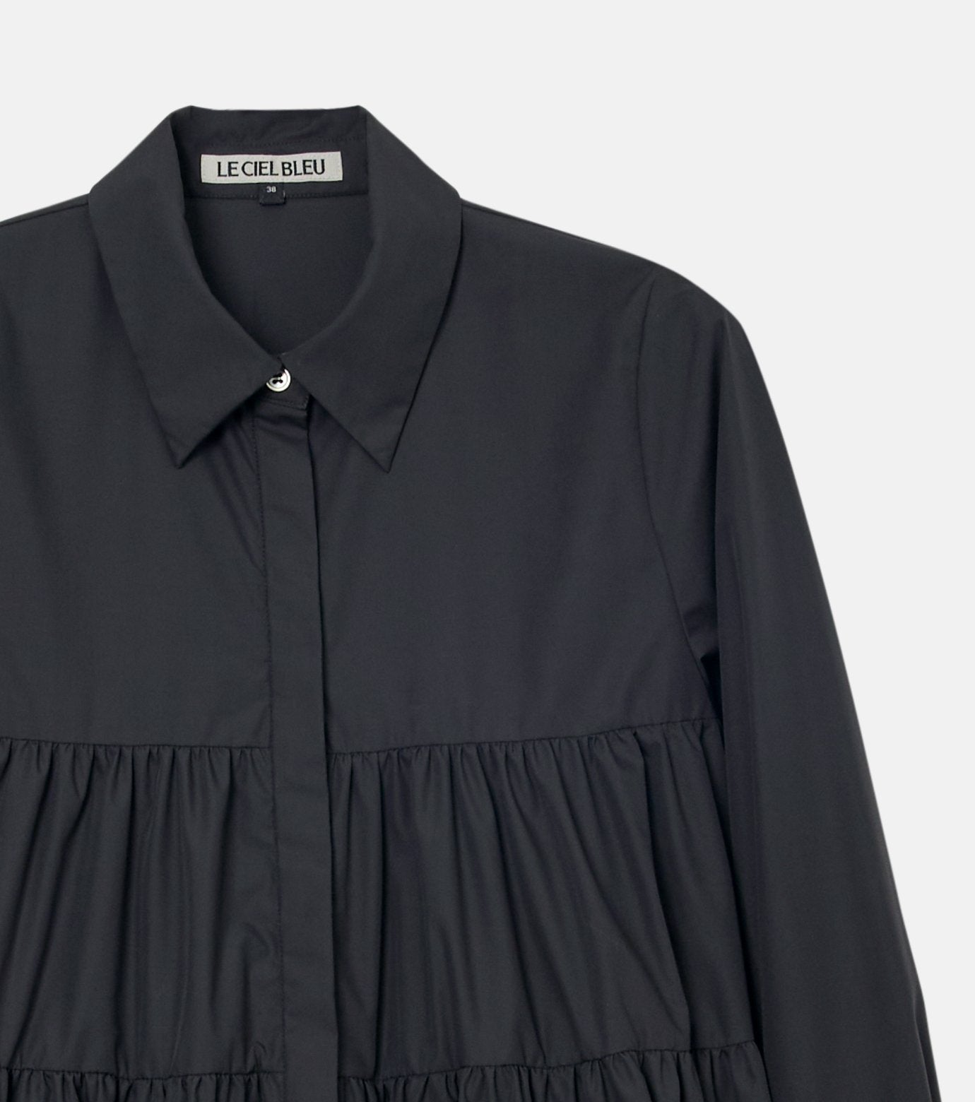 Dramatic Gathered Shirt Dress