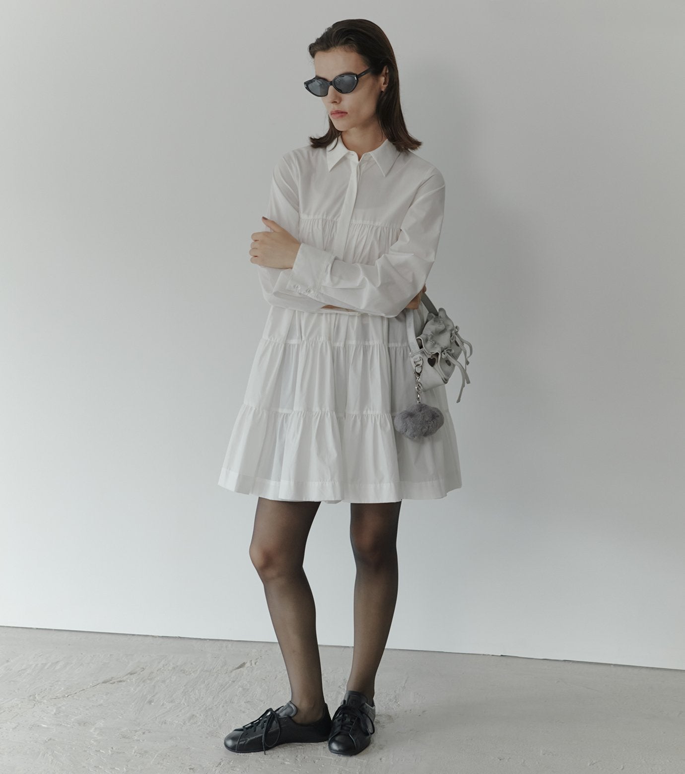Dramatic Gathered Shirt Dress