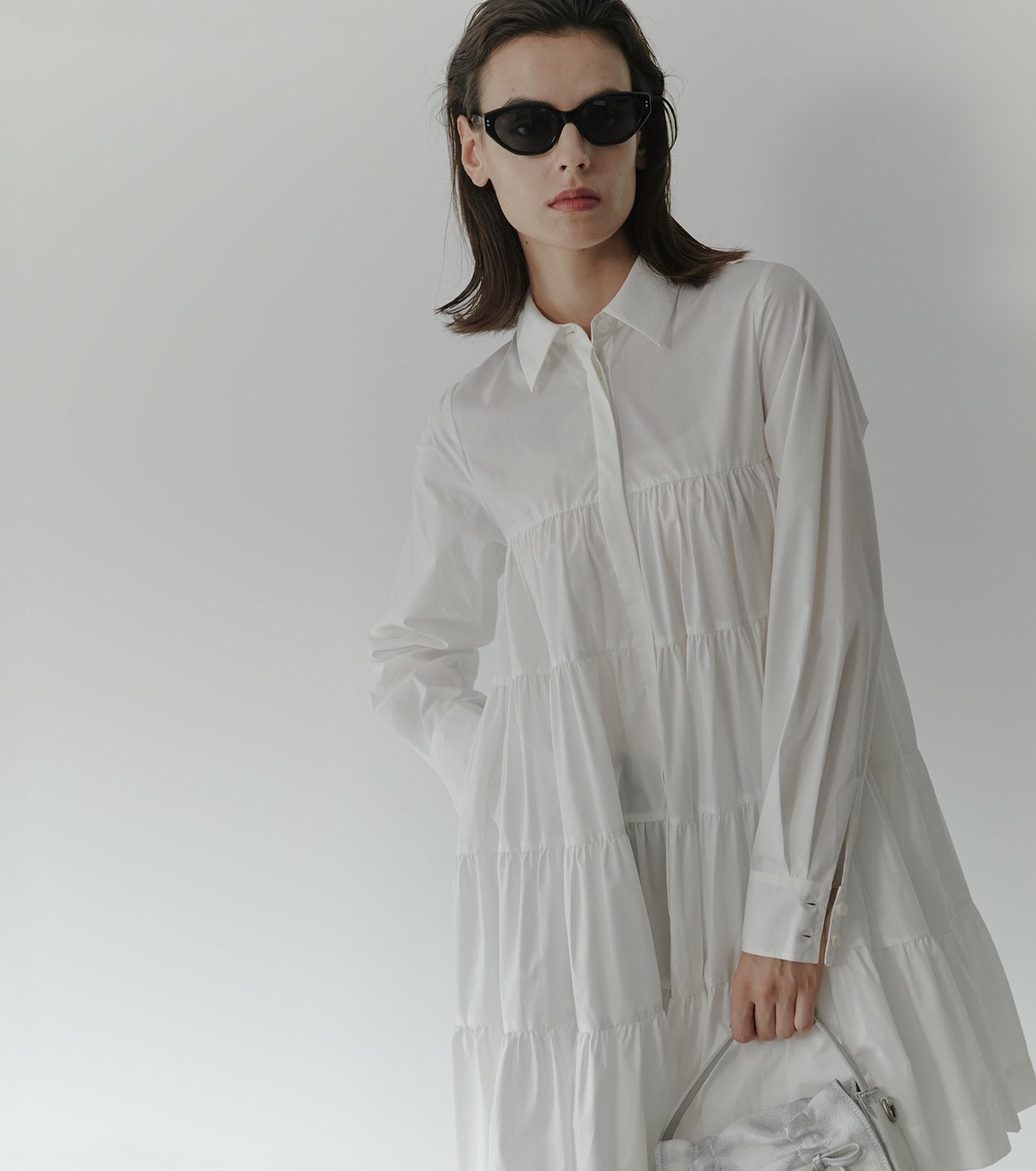 Dramatic Gathered Shirt Dress