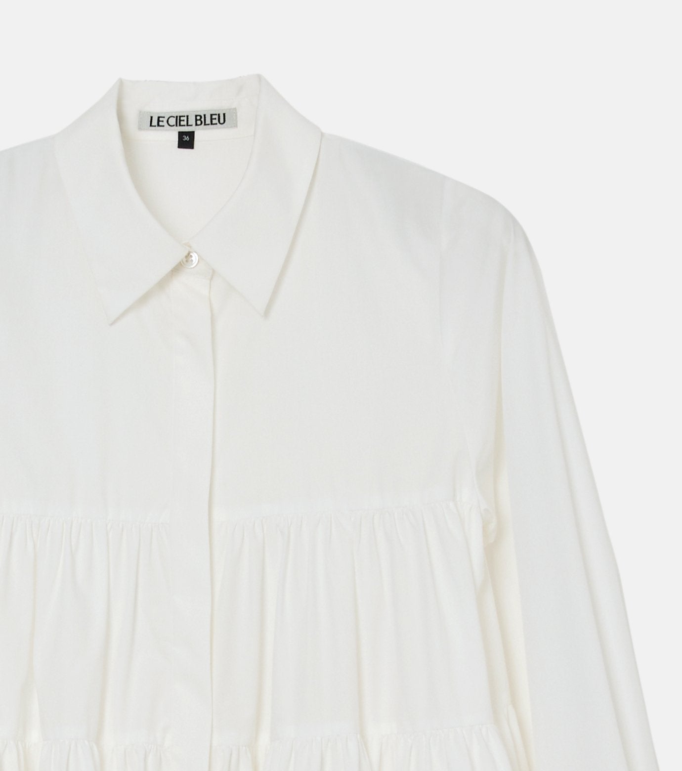 Dramatic Gathered Shirt Dress