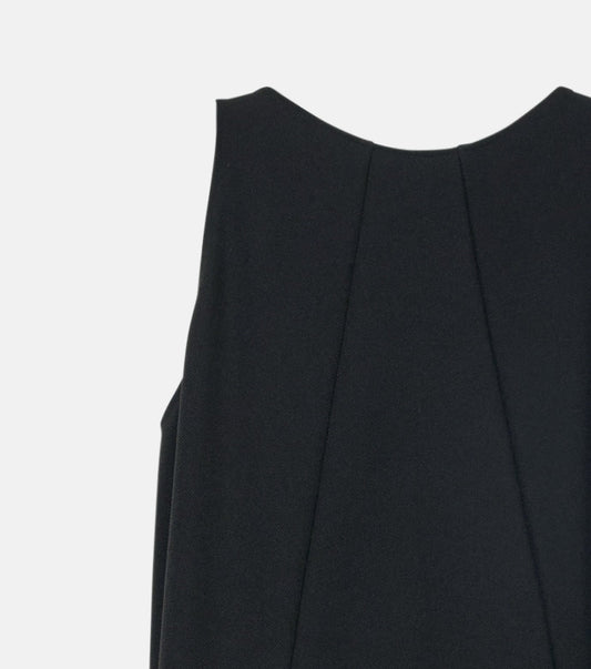 Sleeveless Twill A-line Dress