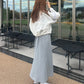Sleeveless Twill A-line Dress