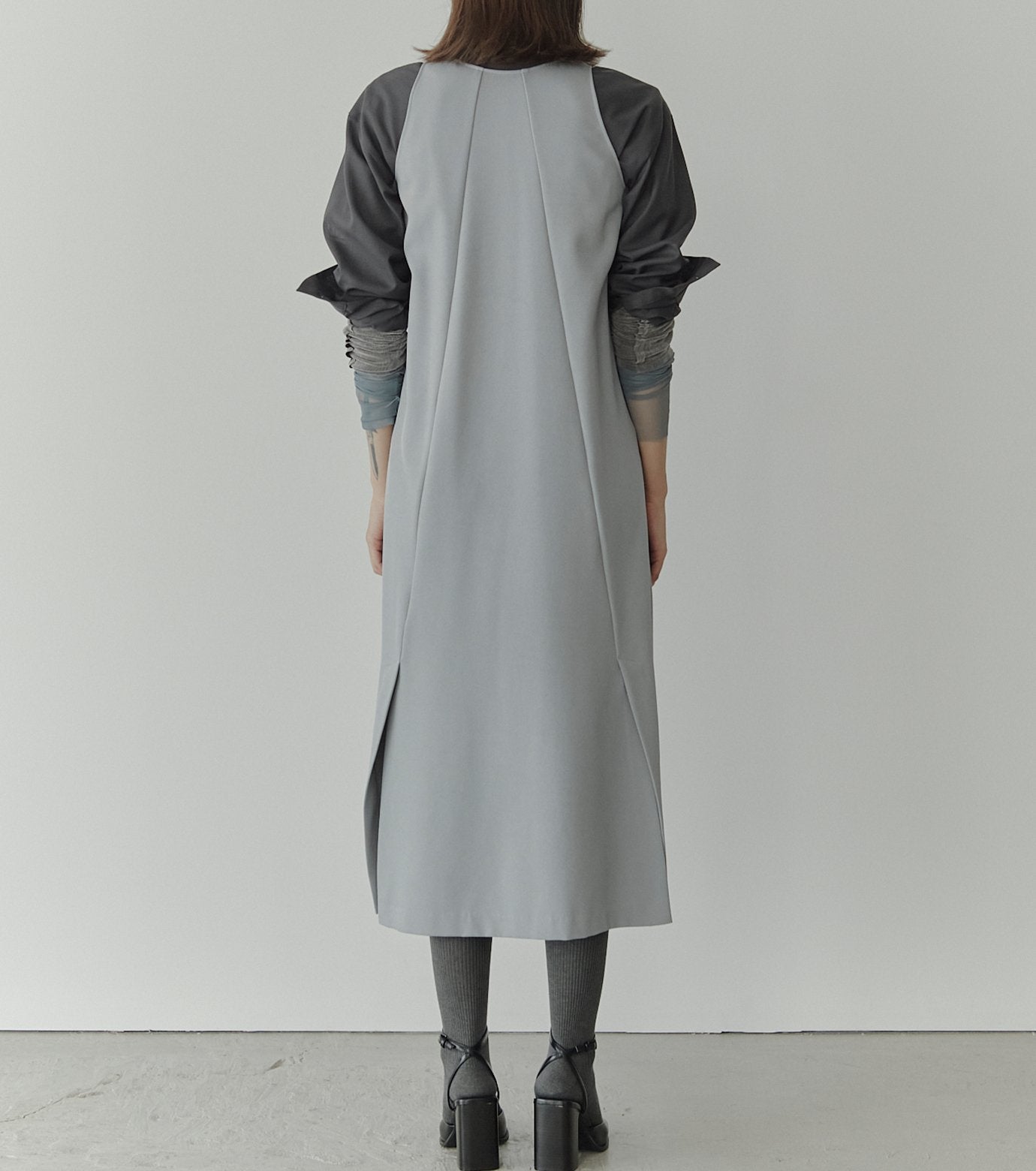 Sleeveless Twill A-line Dress