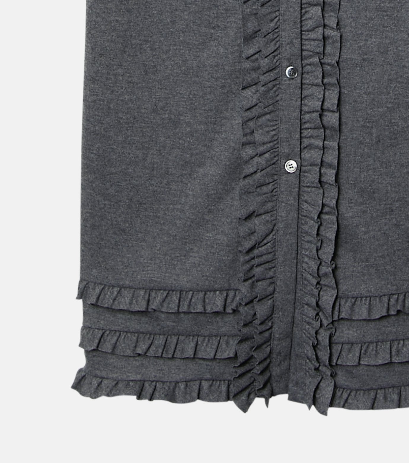 Jersey Shirt Dress w/Frilled Details