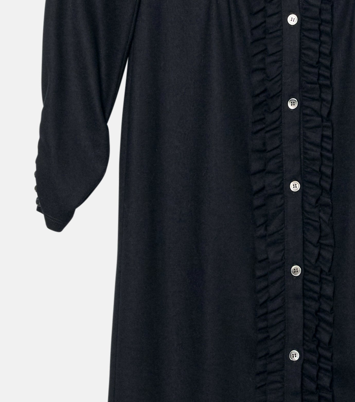 Jersey Shirt Dress w/Frilled Details