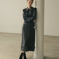 Jersey Shirt Dress w/Frilled Details