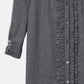 Jersey Shirt Dress w/Frilled Details