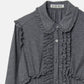 Jersey Shirt Dress w/Frilled Details