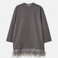 Jersey Dress w/Feather Hem