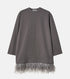 Jersey Dress w/Feather Hem