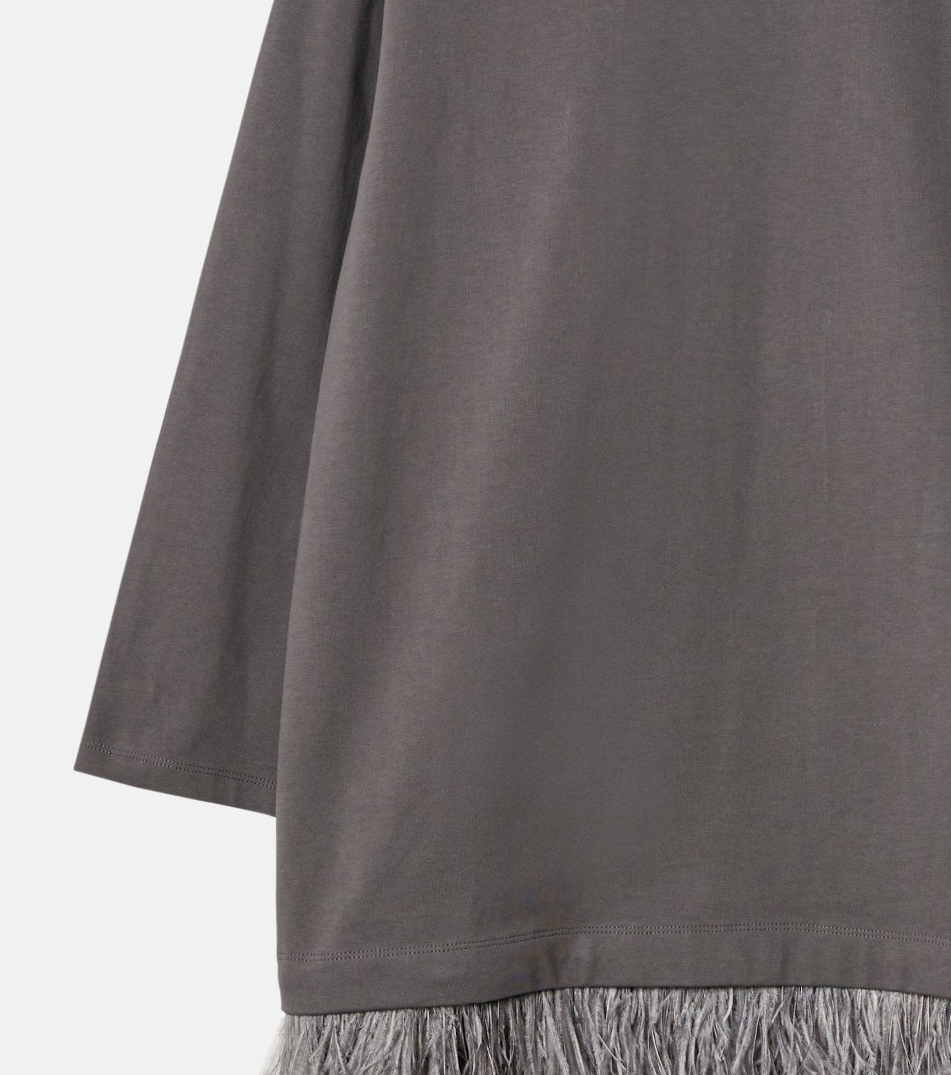 Jersey Dress w/Feather Hem