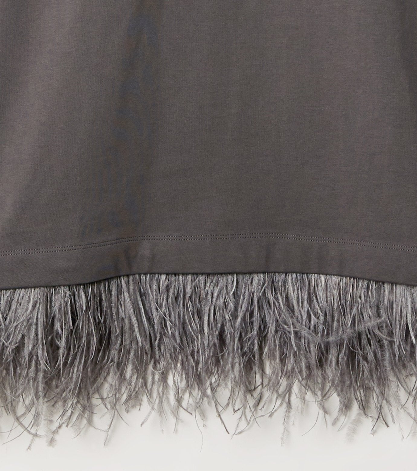 Jersey Dress w/Feather Hem