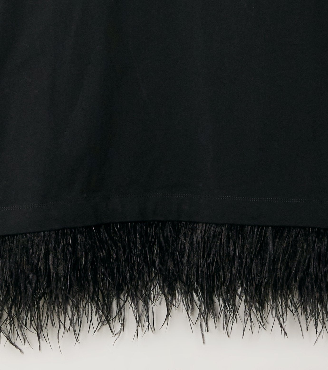 Jersey Dress w/Feather Hem