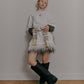 Jersey Dress w/Feather Hem
