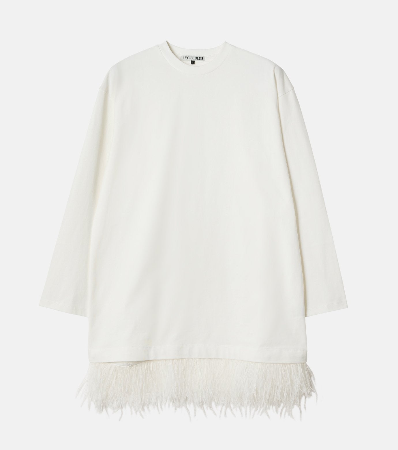 Jersey Dress w/Feather Hem