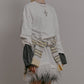 Jersey Dress w/Feather Hem