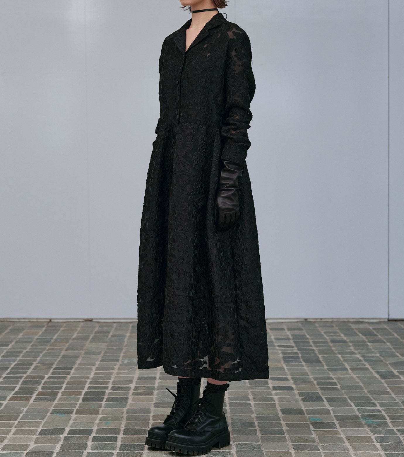 Classic Sheer Jacquard Dress