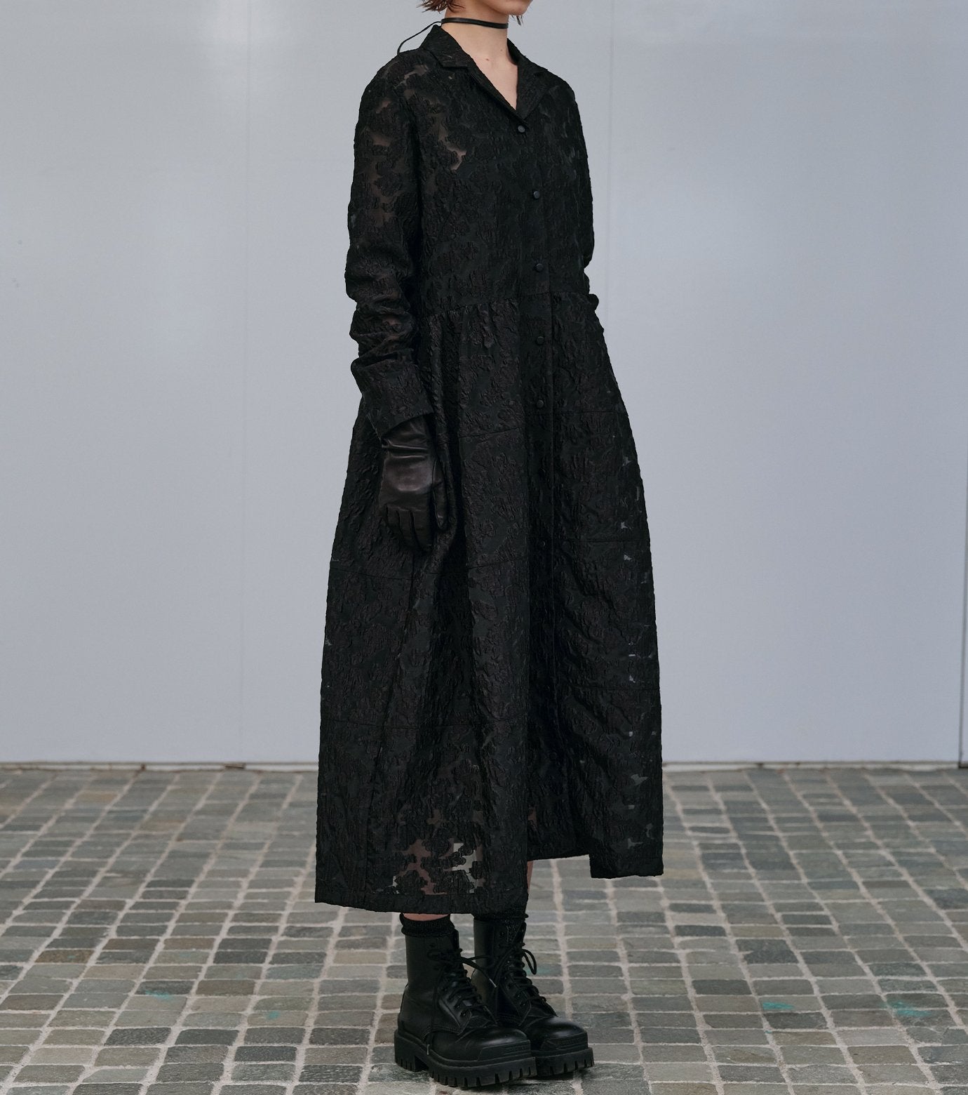 Classic Sheer Jacquard Dress