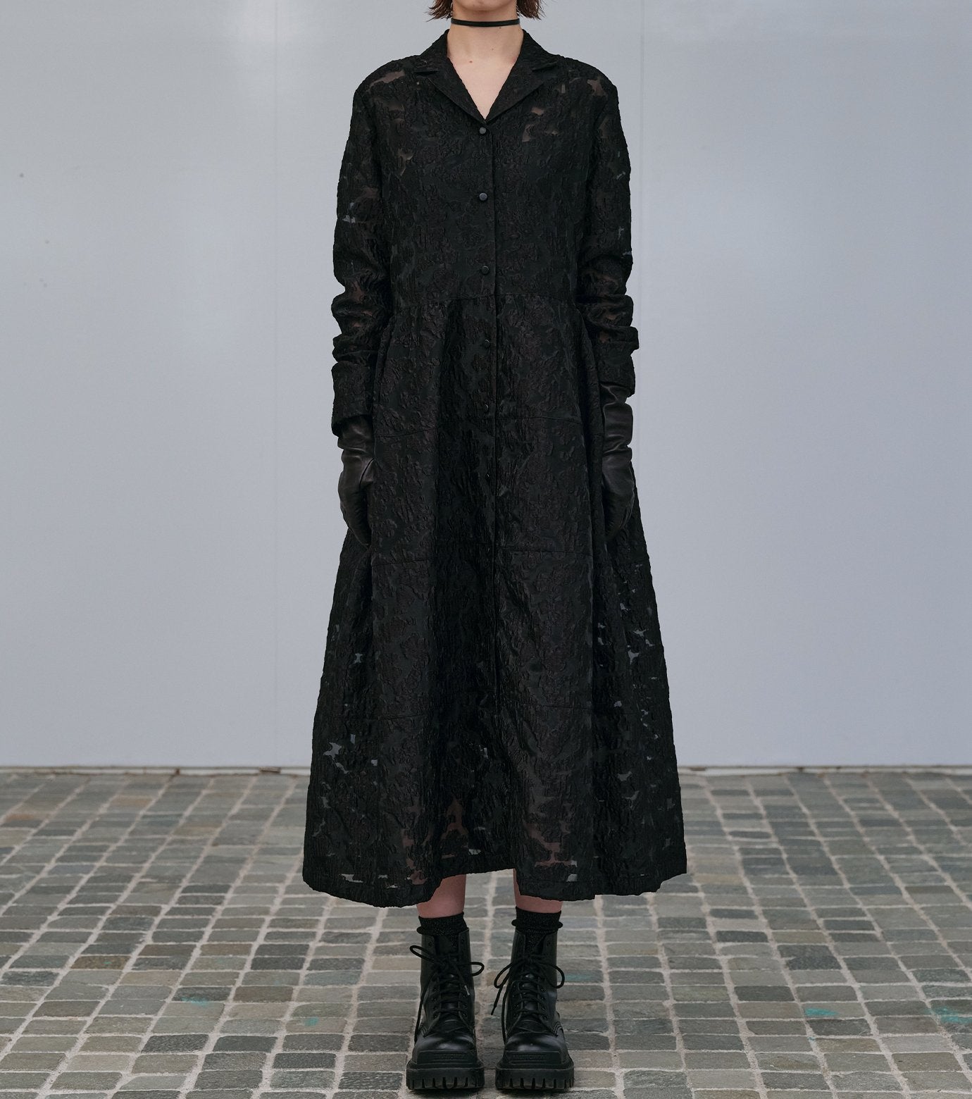 Classic Sheer Jacquard Dress