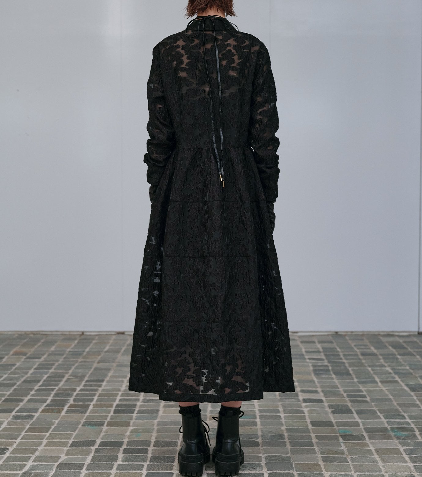 Classic Sheer Jacquard Dress